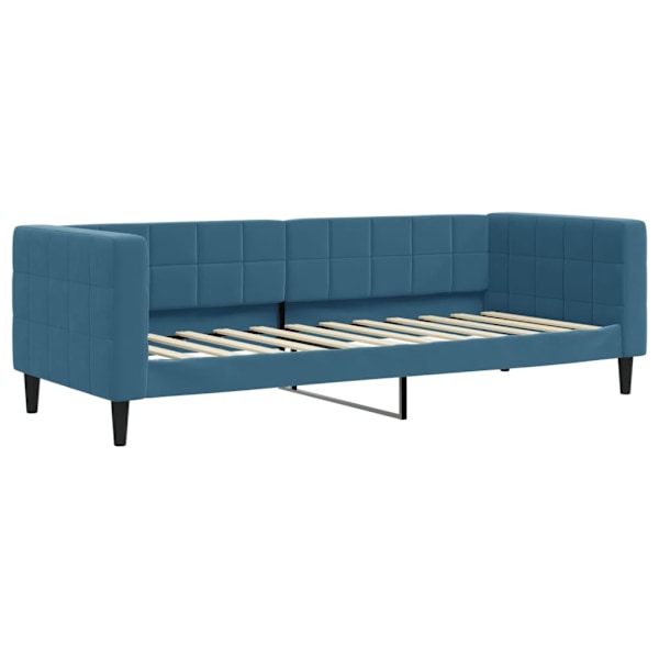 vidaXL Dagbädd med madrasser utdragbar blå 80x200 cm sammet Blå