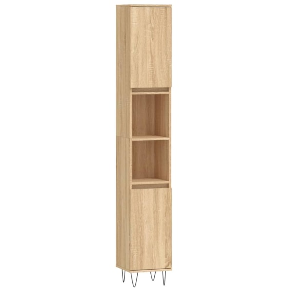 vidaXL Badrumsskåp sonoma-ek 30x30x190cm konstruerat trä Brun
