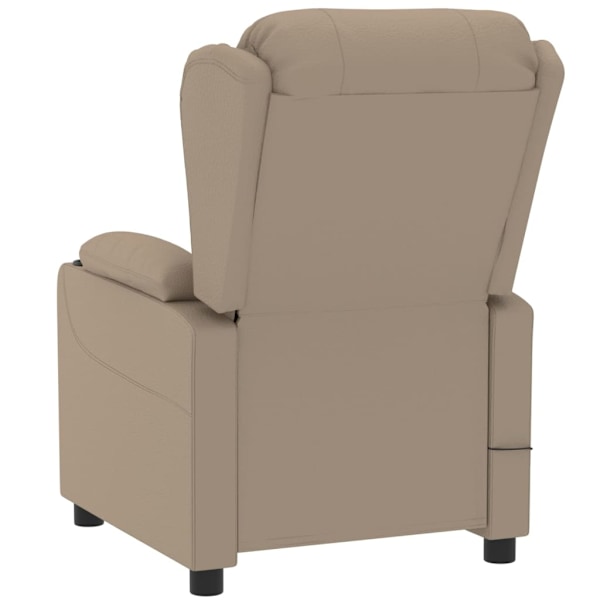 vidaXL Elektrisk reclinerfåtölj cappuccino konstläder Brun