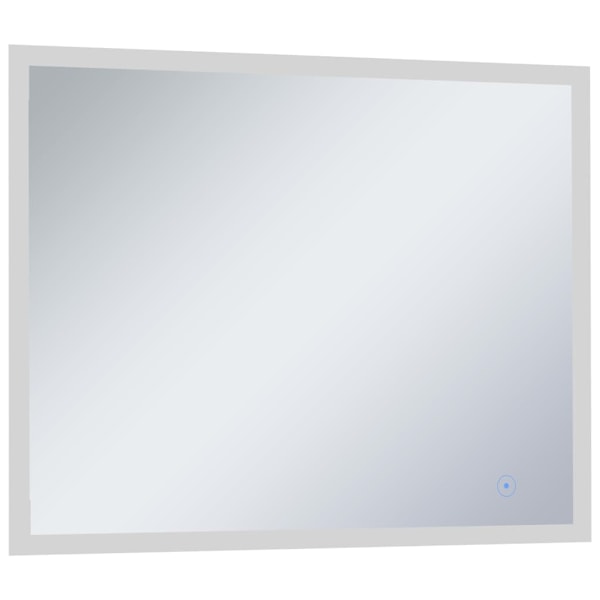 vidaXL Badrumsspegel LED med touch-sensor 80x60 cm Silver