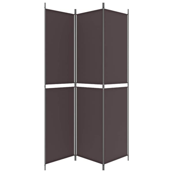vidaXL Rumsavdelare 3 paneler 150x220 cm brun tyg Brun