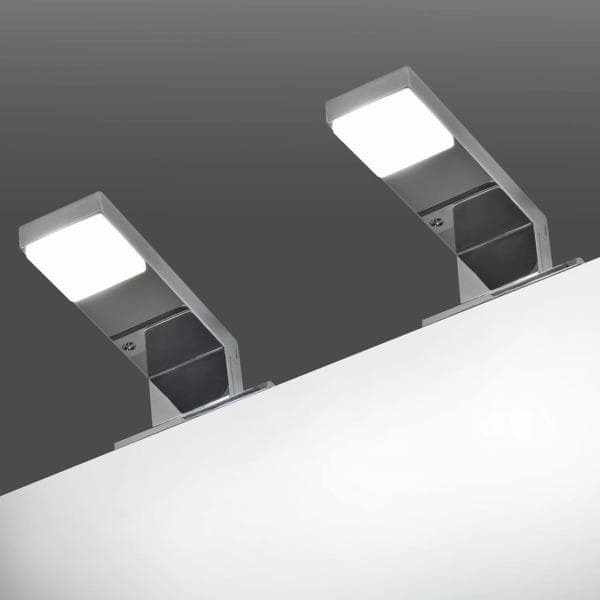 vidaXL Spegellampor 2 st 2 W kallvitt Silver