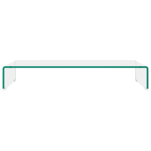 vidaXL TV-bord klarglas 80x30x13 cm Transparent