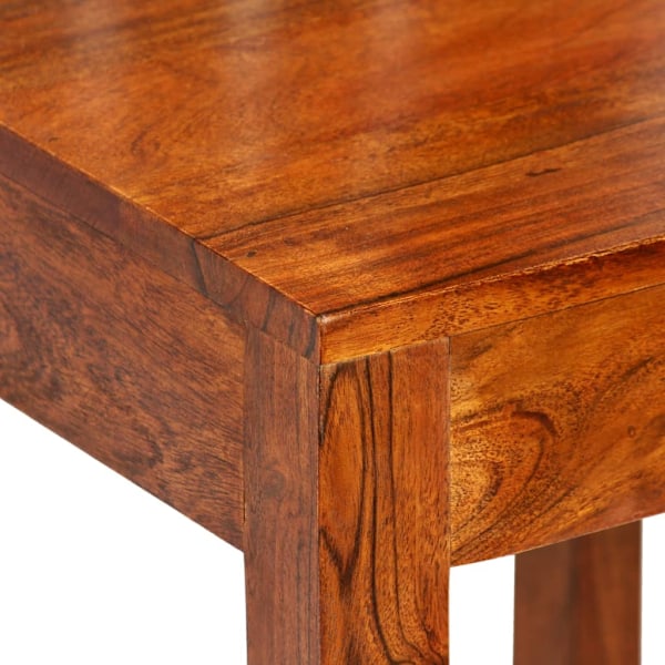 vidaXL Matstolar 2 st massivt trä med honungsfinish modern Brun