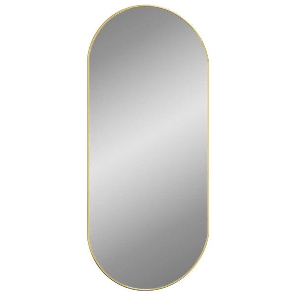 vidaXL Väggspegel guld 100x45 cm oval Guld