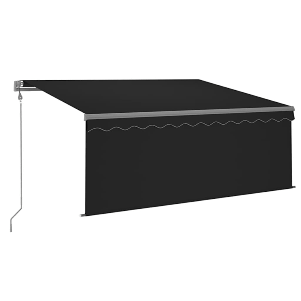 vidaXL Automatiserad markis vindsensor rullgardin LED 3x2,5m antracit Antracit