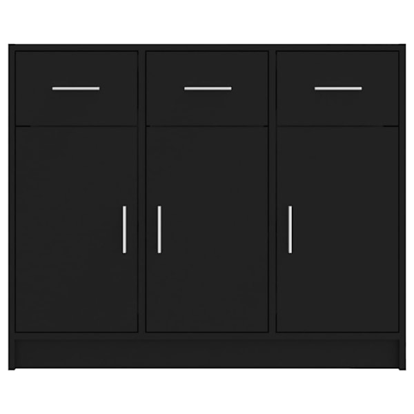 vidaXL Skänk svart 91x28x75 cm konstruerat trä Svart