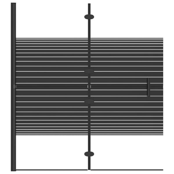 vidaXL Duschvägg fällbar ESG 120x140 cm svart