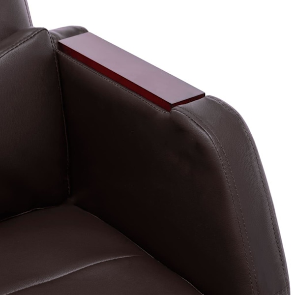 vidaXL Massagekontorsstol brun konstläder Brun
