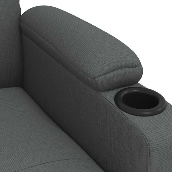 vidaXL Massagefåtölj mörkgrå tyg grå