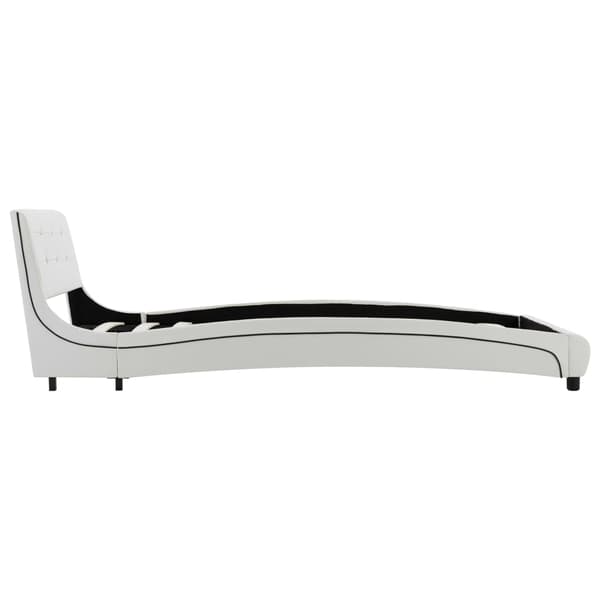 vidaXL Sängram vit konstläder 90x200 cm Vit