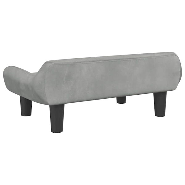 vidaXL Hundbädd ljusgrå 70x40x24 cm sammet Grå