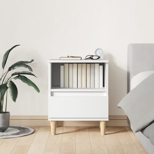 vidaXL Sängbord 2 st vit 40x35x50 cm Vit