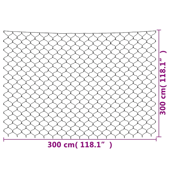 vidaXL Ljusnät flerfärgad 3x3 m 306 LED inne/ute multifärg