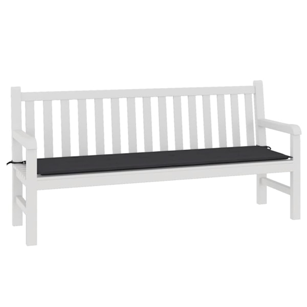 vidaXL Bänkdyna för trädgården svart 180x50x4 cm oxfordtyg Svart