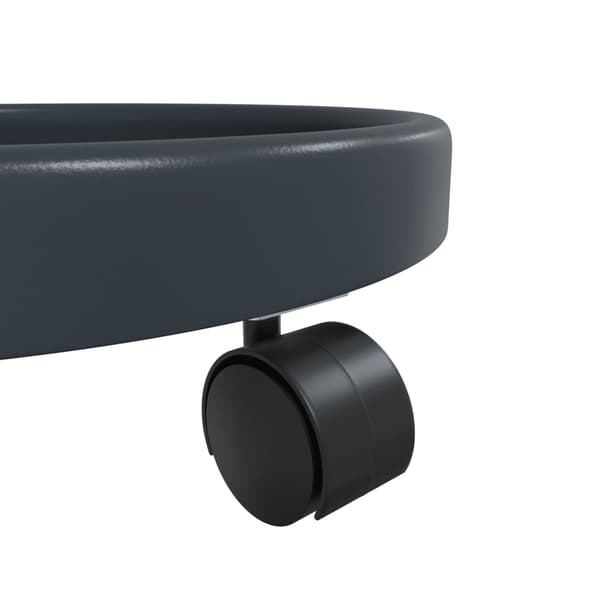 vidaXL Blomvagnar med hjul 2 st grå diameter 34 cm 35 kg Grå
