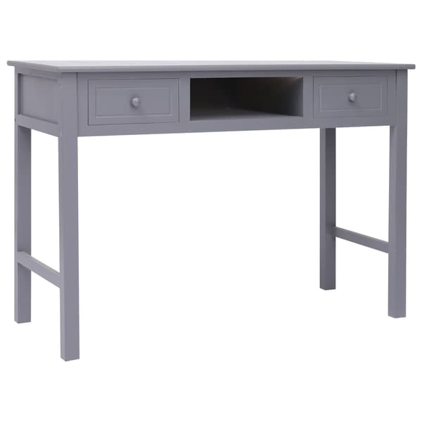 vidaXL Skrivbord grå 110x45x76 cm trä grå