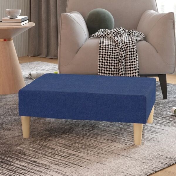 vidaXL Fotpall blå 78x56x32 cm tyg Blå