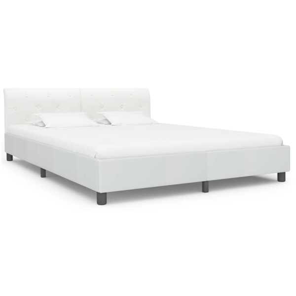 vidaXL Sängram vit konstläder 180x200 cm Vit