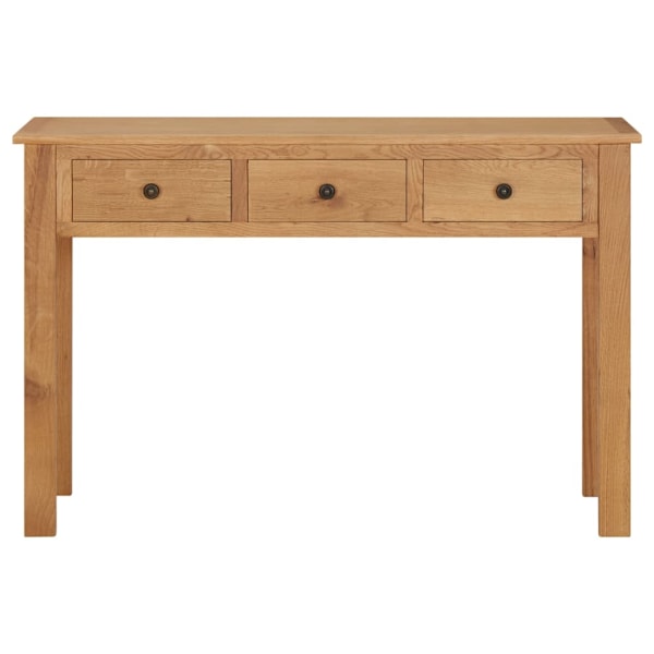 vidaXL Sminkbord 110x40x75 cm massiv ek Brun