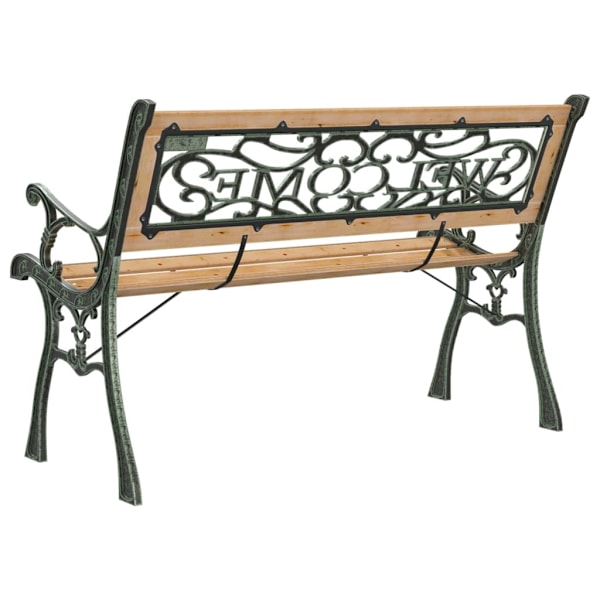 vidaXL Trädgårdsbänk 122 cm massivt granträ Brun