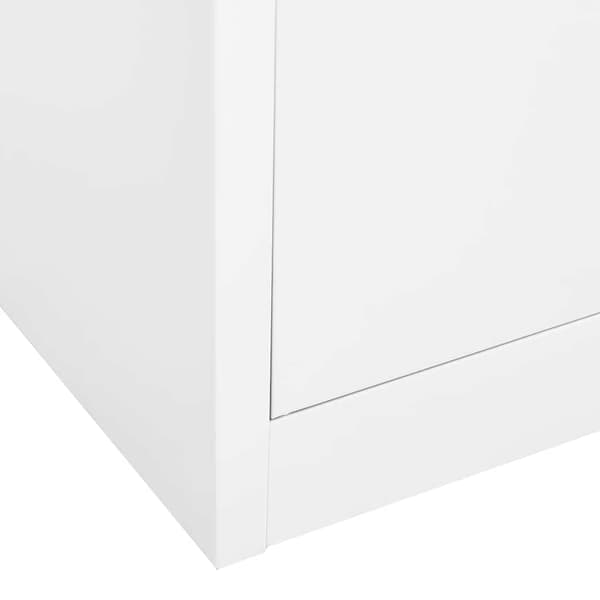 vidaXL Dokumentskåp vit 90x40x180 cm stål Vit