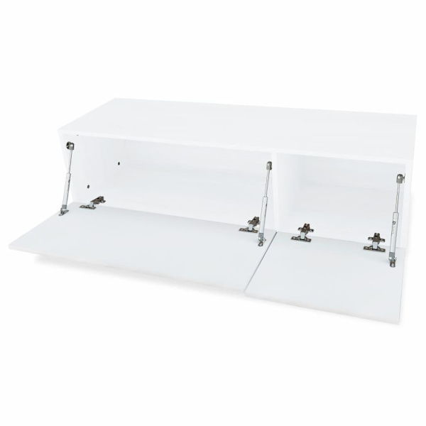 vidaXL TV-möbel spånskiva 120x40x34 cm vit högglans Vit