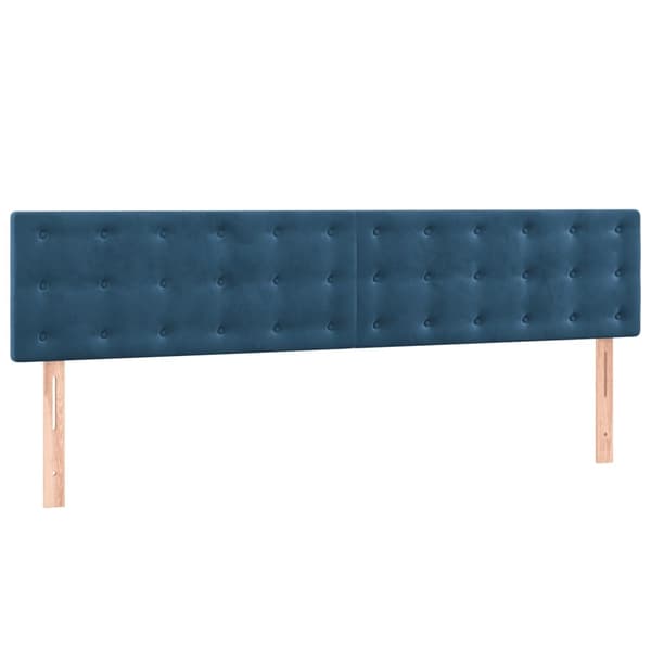 vidaXL Ramsäng med madrass mörkblå 200x200 cm sammet Blå