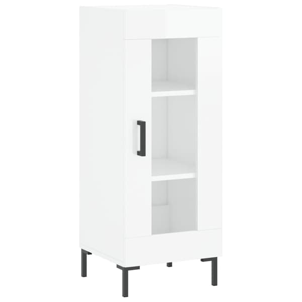 vidaXL Skåp vit högglans 34,5x34x90 cm konstruerat trä Vit