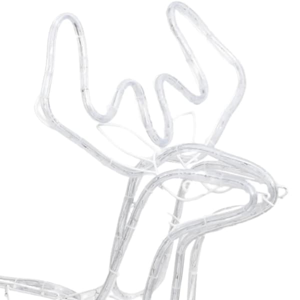 vidaXL Renfigur 2 st ljusslinga med varmvit 76x42x87 cm