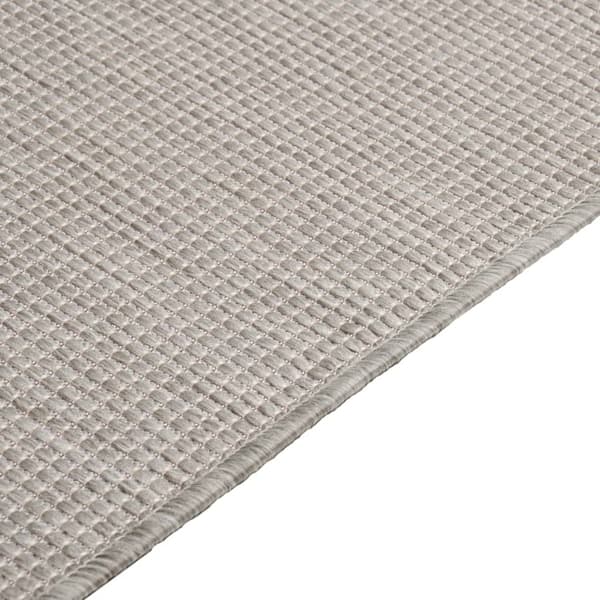 vidaXL Utomhusmatta plattvävd 120x170 cm ljusgrå Grå