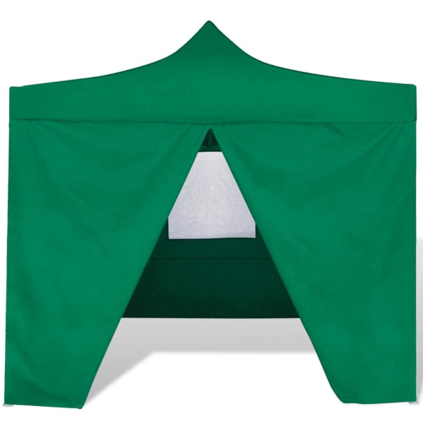 vidaXL Hopfällbart tält 3 x 3 m 4 väggar grön Grön