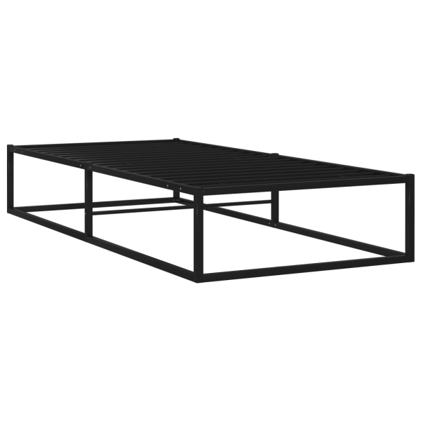 vidaXL Sängram svart metall 90x200 cm Svart