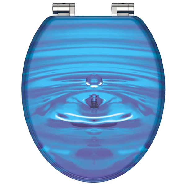 SCHÜTTE Toalettsits med mjuk stängning BLUE DROP Blå
