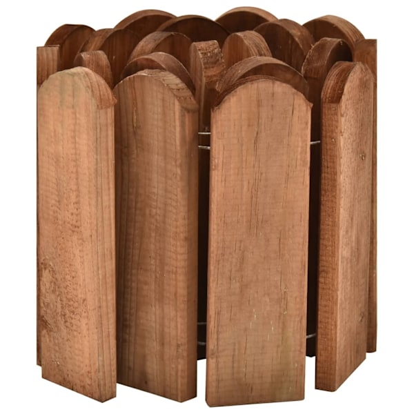 vidaXL Rabattkant 3 st 120 cm impregnerad furu Brun