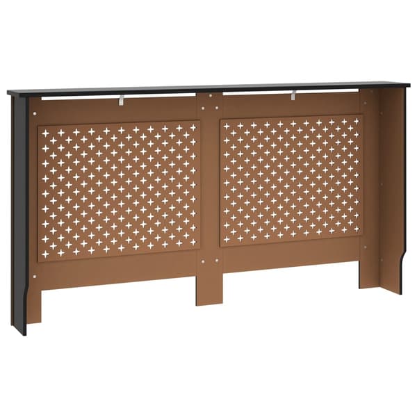 vidaXL Elementskydd svart 152x19x81,5 cm MDF Svart