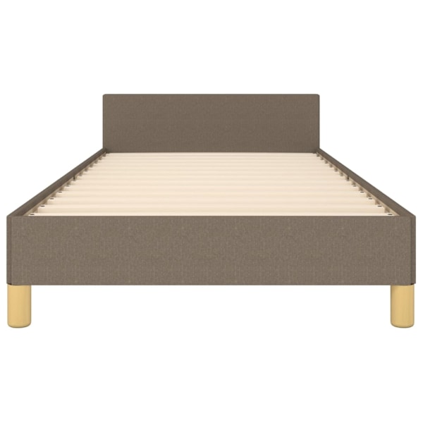vidaXL Sängram utan madrass taupe 100x200 cm tyg Taupe