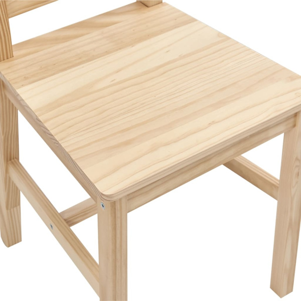 vidaXL Matgrupp 7 delar furu Brun