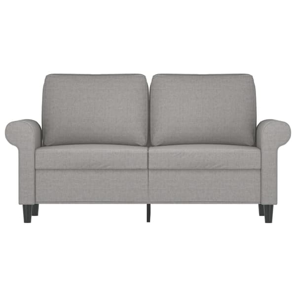 vidaXL 2-sitssoffa ljusgrå 120 cm tyg Grå