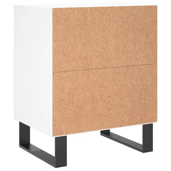 vidaXL Sängbord vit 40x30x50 cm konstruerat trä Vit