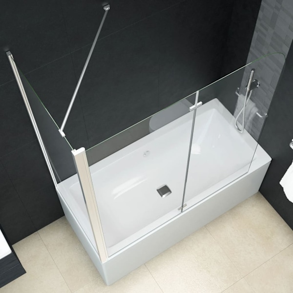 vidaXL Duschvägg fällbar ESG 120x68x130 cm