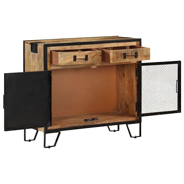 vidaXL Skänk 80x31x71 cm massivt grovt mangoträ Brun