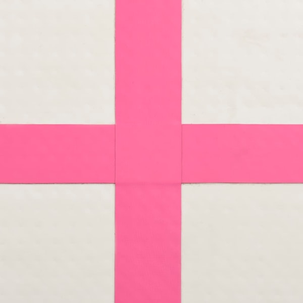 vidaXL Uppblåsbar gymnastikmatta med pump 60x100x15 cm PVC rosa Rosa