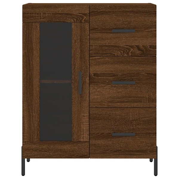 vidaXL Högskåp brun ek 69,5x34x180 cm konstruerat trä Brun