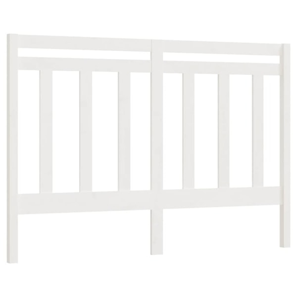 vidaXL Sänggavel vit 141x4x100 cm massiv furu Vit