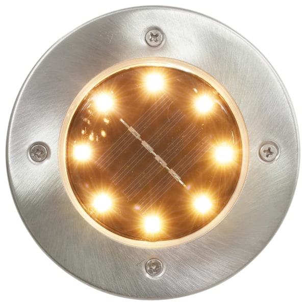 vidaXL Marklampor soldrivna 8 st LED RGB-färg Silver