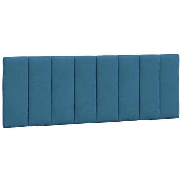vidaXL Sängram med LED-belysning blå 120x200 cm sammet Blå