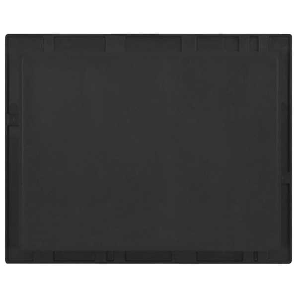 vidaXL Infälld duschhylla niche matt svart 41x51x10 cm Svart