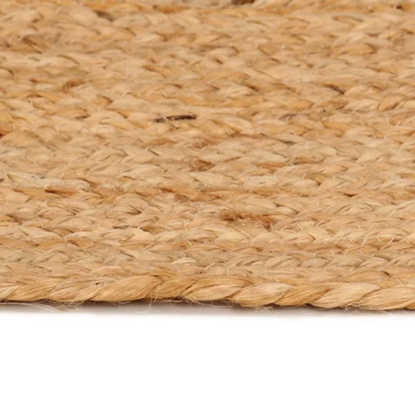 vidaXL Jutematta flätad rund 180 cm rund Beige