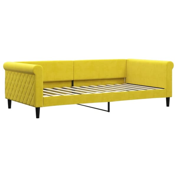 vidaXL Dagbädd gul 100x200 cm sammet Gul